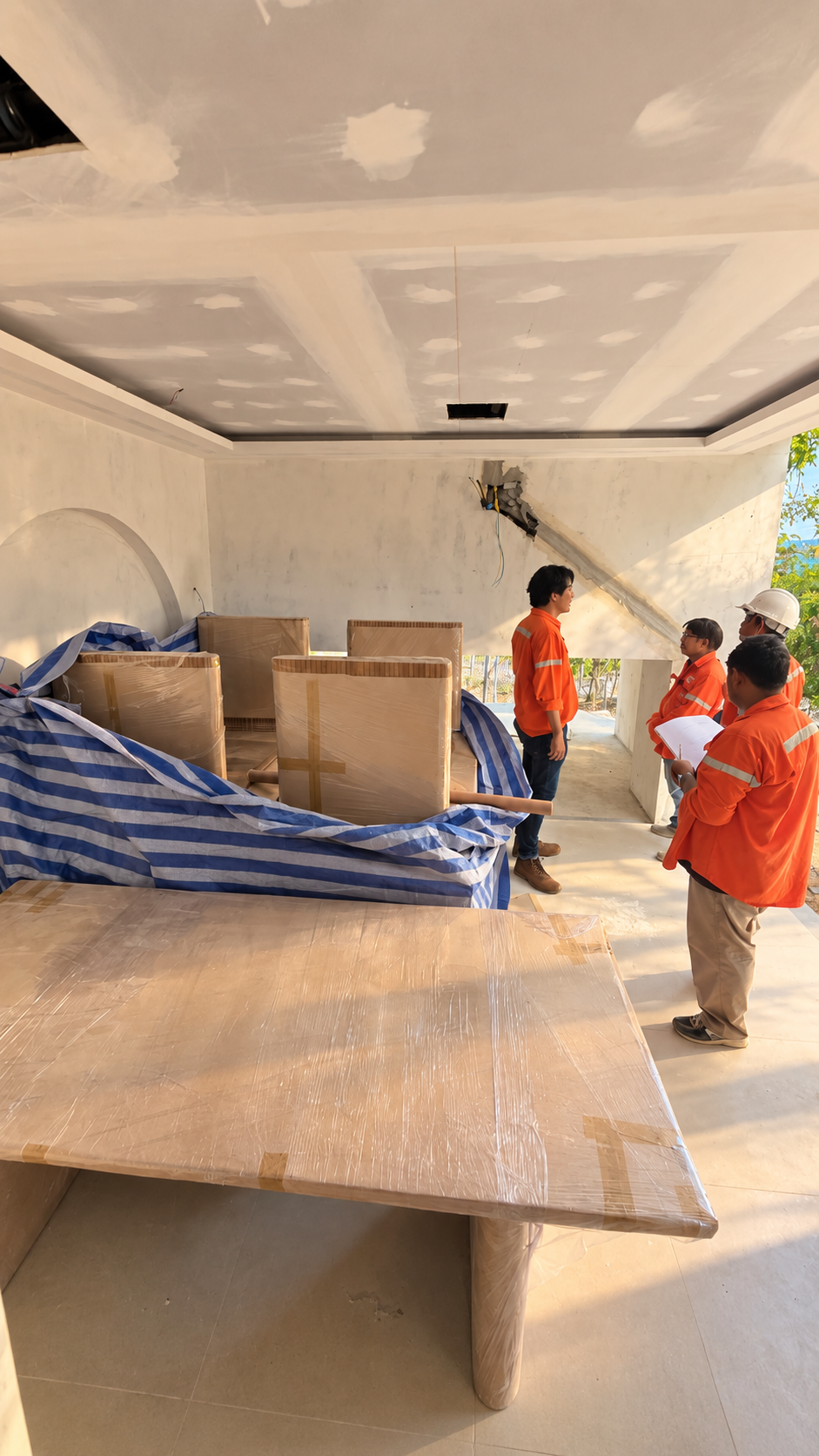 IO Villas — interior construction