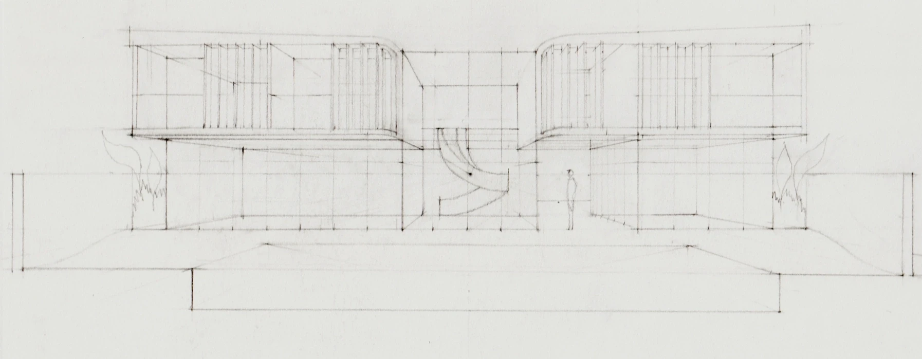 Wasana Villas — initial hand-drawn architectural sketch